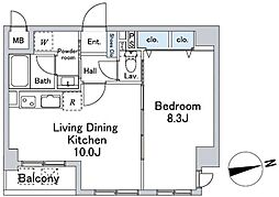 KDXレジデンス桜上水 5階1LDKの間取り