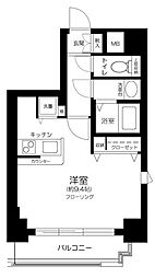 グラントゥルース神田岩本町 1Kの間取図画像