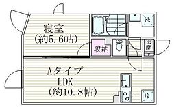 グランピア笹塚 4階1LDKの間取り