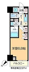 DIPS金町レジデンス 1Kの間取図画像