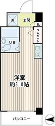 RKB24 ワンルームの間取図画像