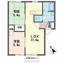 エトワス　Ａ 201 ｜ 岩手県北上市北鬼柳20-53-1（賃貸アパート2LDK・2階・50.00㎡） その2