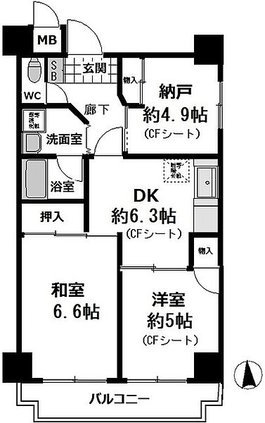 ヒルブリッジヒルＮｏ．2 501｜大阪府大阪市中央区東高麗橋(賃貸マンション2SDK・5階・55.72㎡)の写真 その2