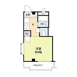 Osaka Metro長堀鶴見緑地線 今福鶴見駅 徒歩6分の賃貸マンション 3階1Kの間取り