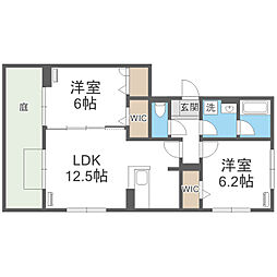 D-ROOM原町駅南 2LDKの間取図画像