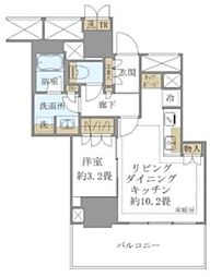 Brillia Tower 池袋 West 16階1LDKの間取り