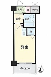 ニックアーバンスピリッツ川崎 ワンルームの間取図画像