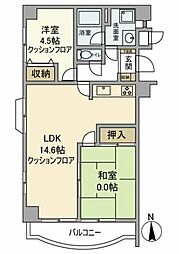 セントレー大宮指扇 2LDKの間取図画像