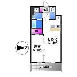 プレジオ永和ASIAN 1LDKの間取図画像