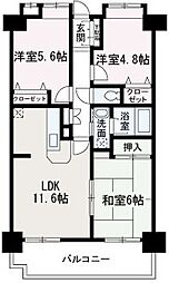 アクシス 2SLDKの間取図画像