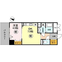 JR東海道・山陽本線 元町駅 徒歩5分の賃貸マンション 8階1DKの間取り