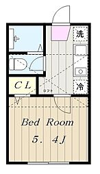 メゾン・ド・ヴェール 1Kの間取図画像