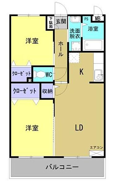 （仮称）松江芭蕉マンション 301｜熊本県八代市松江町(賃貸マンション2LDK・3階・50.51㎡)の写真 その2