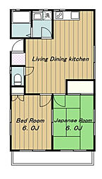 KHOUSE 2LDKの間取図画像