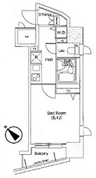 PRIMEURBAN西新宿1 1Kの間取図画像