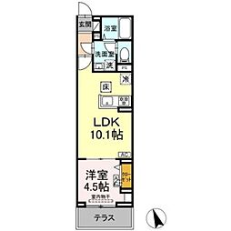セレスティア池袋立教通り 1階1LDKの間取り