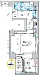 LIVCITY両国五番館 1LDKの間取図画像