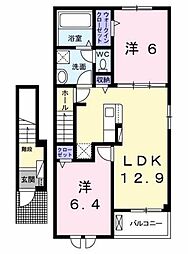 ニューハイム709 2LDKの間取図画像