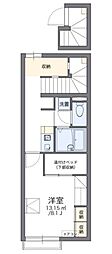レオパレス春望 1Kの間取図画像