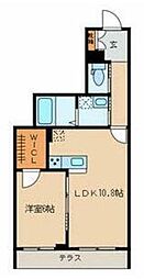 ブランシエル 1LDKの間取図画像