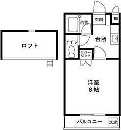メゾンレジュール片江 1Kの間取図画像