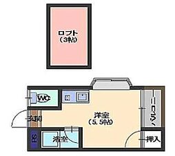 ソフィー21大谷 ワンルームの間取図画像