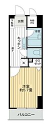 ライオンズプラザ亀戸第2 1Kの間取図画像