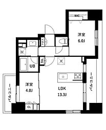 アーバンパーク立石 12階2LDKの間取り