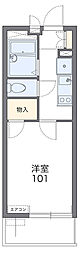 カーツ 1Kの間取図画像