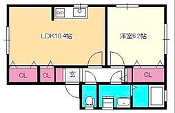 間取図画像 1LDK