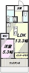 フィオーレ西平山 1階1LDKの間取り