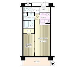 PARKMIRACOSTA 1LDKの間取図画像