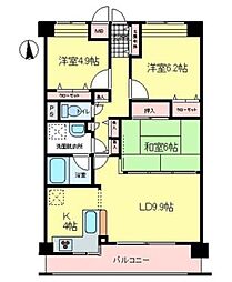 リリーウェル 3LDKの間取図画像