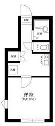 東急池上線 雪が谷大塚駅 徒歩6分の賃貸アパート 1階1Kの間取り