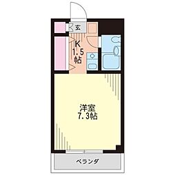 ランドフォレスト志木 1Kの間取図画像