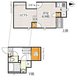 CB大和田セレーヌ 1Kの間取図画像