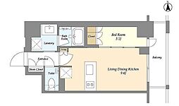 府中市宮西町1丁目マンション 1LDKの間取図画像