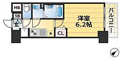 プレサンス神戸キュリオ 1Kの間取図画像