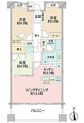 ライオンズ田無ウエストプレイス 3LDKの間取図画像