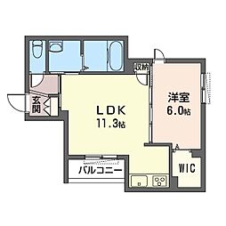 グラン　プラージュ 3階1LDKの間取り