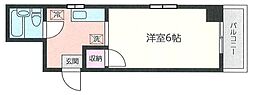 コンフォーティア 1Kの間取図画像