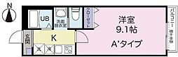 キャメル足立入谷 1Kの間取図画像