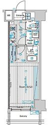 ブライズ方南町 1Kの間取図画像
