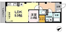 メゾンドグランメール 1LDKの間取図画像