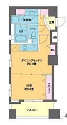 カスタリア高輪台 6階1DKの間取り