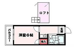 ハイツすわ坂上 1Kの間取図画像