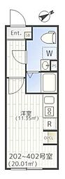 THE PARK EXIA 大崎 ワンルームの間取図画像