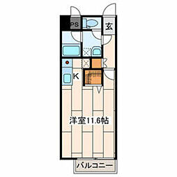 ベルヴェデーレ ワンルームの間取図画像