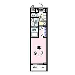 小田急小田原線 相武台前駅 徒歩21分の賃貸アパート 1階1Kの間取り