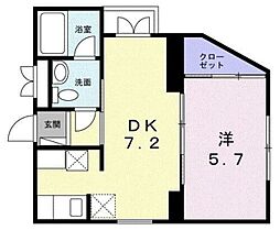 SAKURADEAR3 1DKの間取図画像